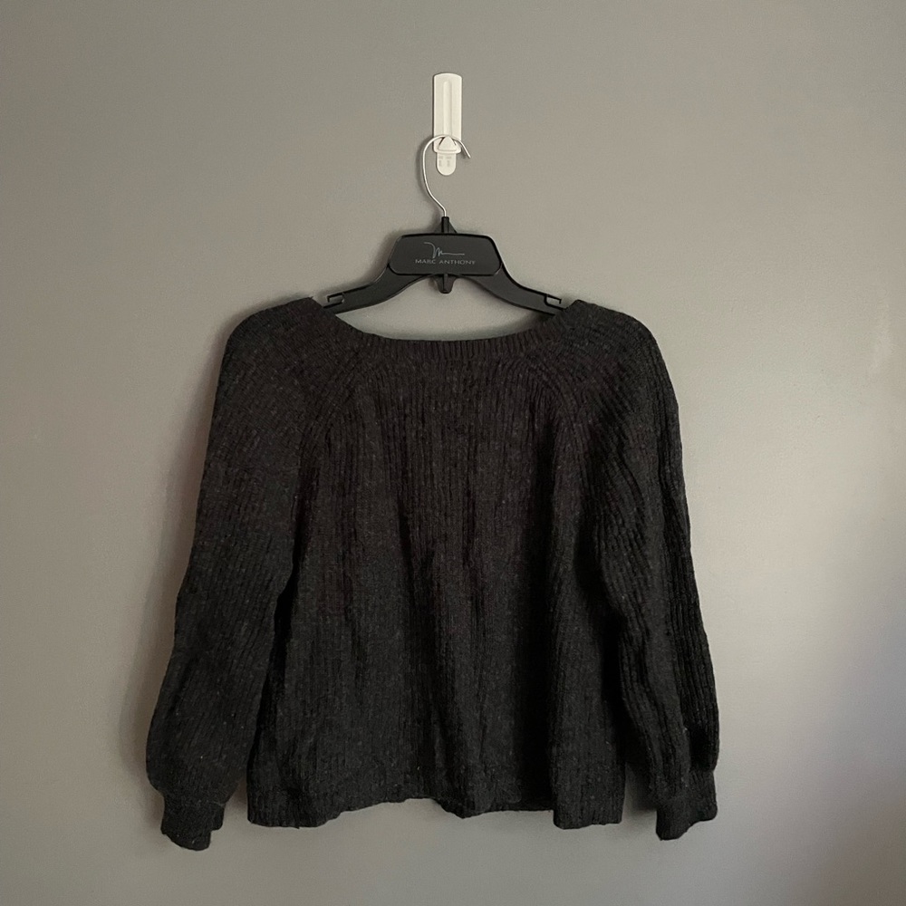 Alice + Olivia Ribbed Wool Blend Cropped Sweater Womens Size Small - Picture 3 of 4